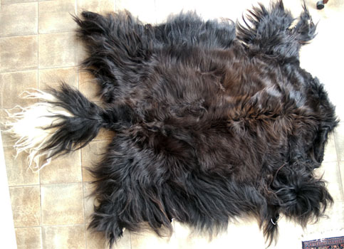 yak hide robe tanned